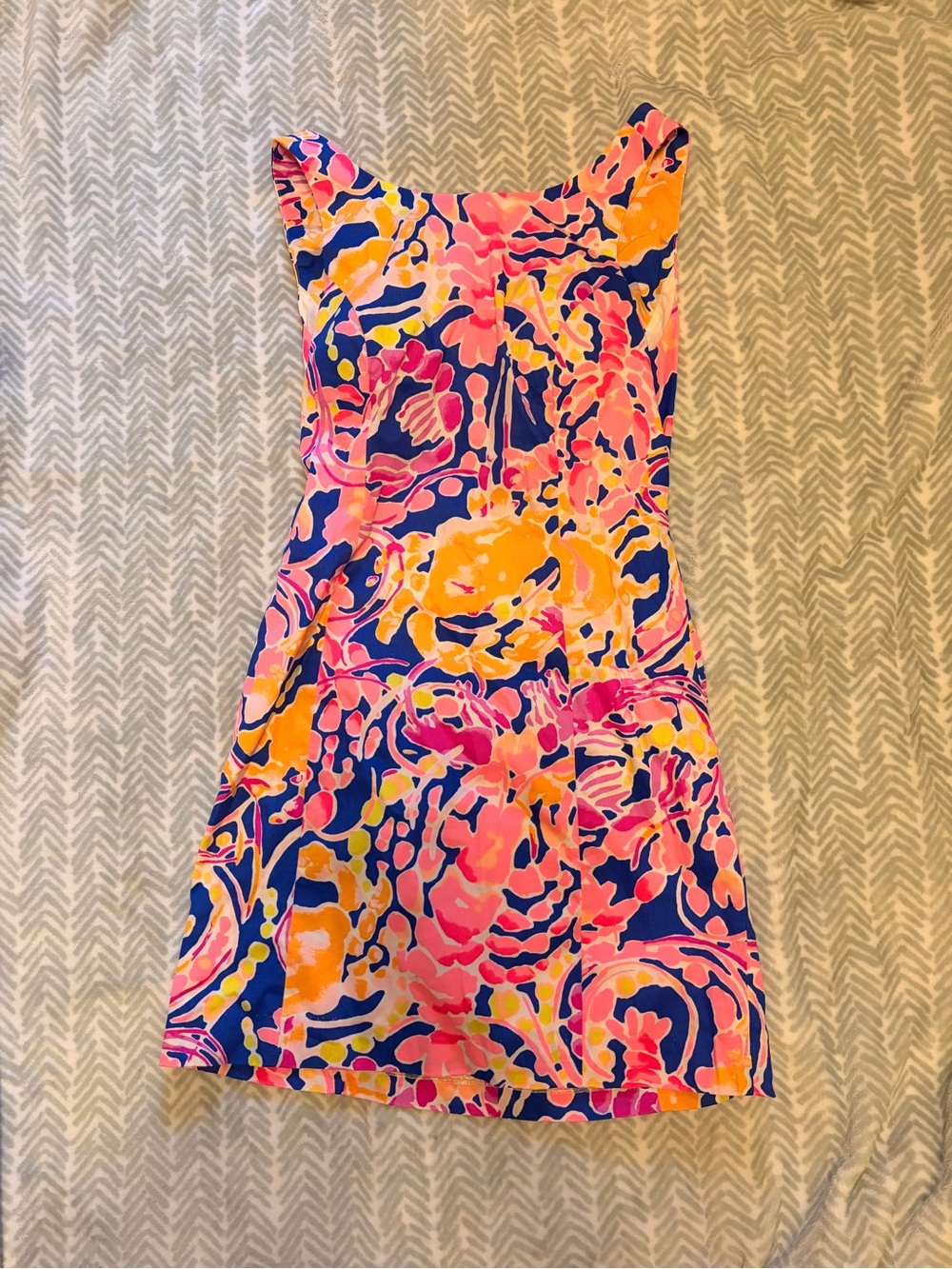 Lilly Pulitzer Navy, Pink & Yellow Floral Dress